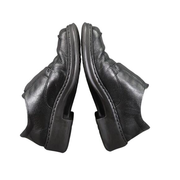 Josef Seibel Shoes Womens 38 Low Bootie Sneaker Block Heel Leather Lace Up Black - Picture 9 of 15